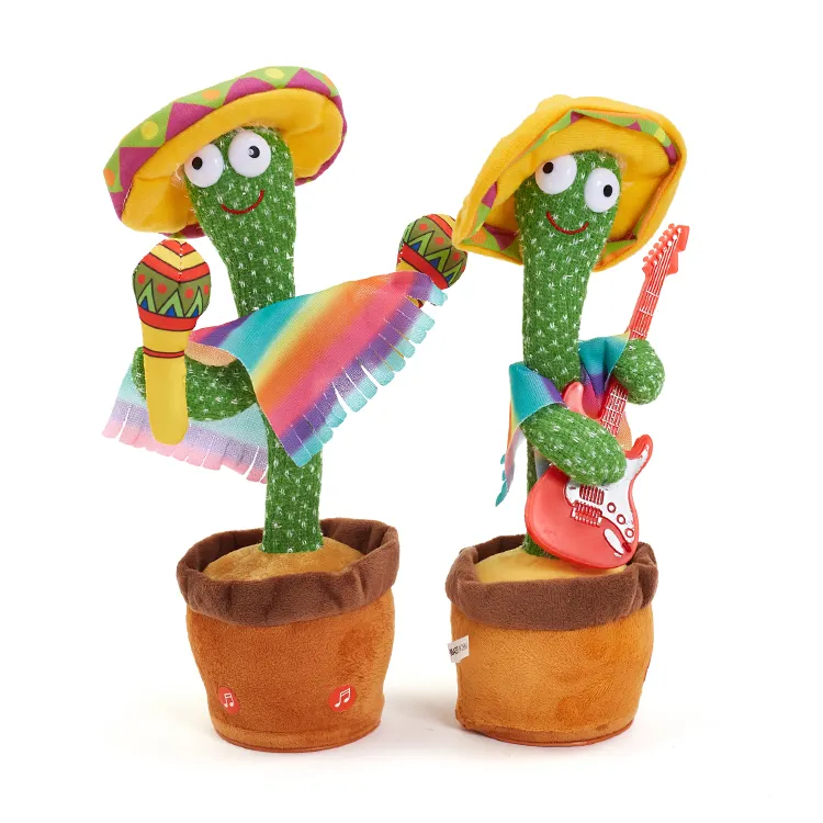 Wholesale Stuffed English Music Lights Simulation Doll Dancing Cactus Plush Toys
