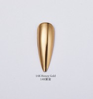 Poudre miroir chromée, pigment métallique pour ongles, série K-Gold, or fumé, or doux, or rose, usage cosmétique