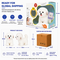 Robot chien de compagnie IA réaliste de haute qualité, jouet en peluche intelligent parlant, robot IA d'apprentissage de l'anglais, robot compagnon IA en peluche
