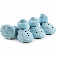 Chaussures imperméables pour chien, lot de 4, respirantes, avec sangle réglable, antidérapantes, en EVA, pour petits chiens, toutes saisons