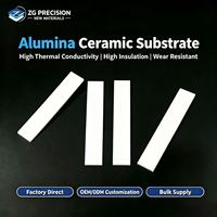 Plaque Céramique Isolante en Alumine Ultra-Mince sur Mesure, Haute Pureté (96%/99%), pour Dissipation Thermique Électronique ZG
