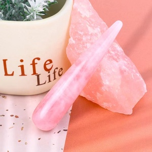 Varita de Masaje Mágica de Cristal para Terapia de Acupuntura, Herramienta de Tratamiento con Punta, Herramienta de Raspado Gua Sha, Pluma de Masaje de Cuarzo Rosa - Product Image 6