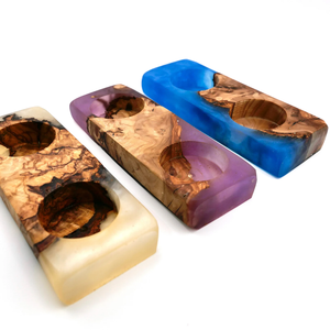 Handmade Olive Wood Resin Candle <strong>Holder</strong> Rustic <strong>Tealight</strong> <strong>Holder</strong> Home Decor Candle for Shabat Judaica Candle <strong>Holder</strong> - Product Image 3