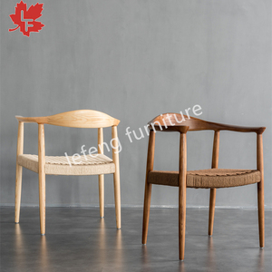 Ghế ăn phòng ăn bằng gỗ nguyên khối mây đan cao cấp, nội thất chất lượng cao, ghế tay vịn gỗ nguyên khối kiểu Kennedy, Hans Wegner - Product Image 6