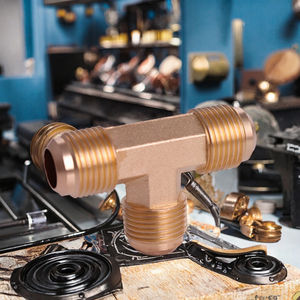 Conector Adaptador en T de Latón CNC de Alta Precisión <span class=keywords><strong>DR</strong></span> de Baja Presión para Tubo de Cobre de Agua - 1 Año de Garantía - Product Image 3