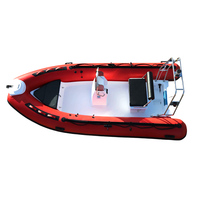 Bateau pneumatique semi-rigide (RIB) 430A à coque en fibre de verre, tube gonflable en Hypalon, couleur au choix