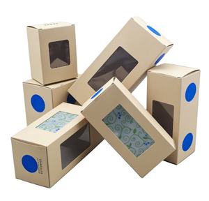 Boîte en carton recyclable avec fenêtre transparente, revêtement UV, plateau de présentation multi-compartiments pour muffins, cupcakes, pâtisserie, emballage de présentation - Product Image 3