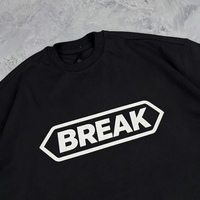 T-shirt décontracté d'été personnalisé 300 g/m² avec broderie de patch personnalisée, 100 % coton, coupe oversize à épaules tombantes, style boxy et court pour homme