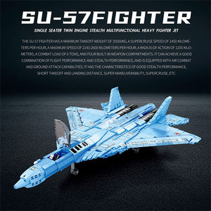 Juego de Ladrillos Técnicos MOC a Granel, SU-57, Avión de Combate Pesado Stealth, Partículas Pequeñas, Plástico ABS, Juguete de Construcción, Kit de Construcción - Product Image 3