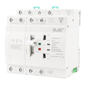 Interrupteur électrique ATS QJC sur rail DIN 2P/4P, interrupteur de transfert manuel, bobine 220V, type PC, interrupteur pour générateur d'énergie urbaine, énergie photovoltaïque, 63A - Product Image 1