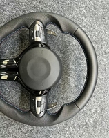 Volant sport personnalisé en cuir véritable pour BMW Série M, cuir perforé avec palettes de changement de vitesse, remplacement intérieur racing