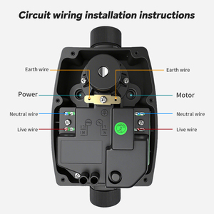 बुद्धिमान इलेक्ट्रॉनिक स्वचालित पानी पंप दबाव नियंत्रक स्विच IP65 रेटेड 10 बार अधिकतम दबाव मल्टी-वोल्टेज निर्माता - Product Image 5