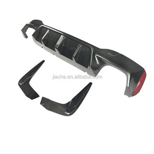 Seco de fibra de carbono difusor trasero labio divisores de Spoiler para <span class=keywords><strong>BMW</strong></span> serie <span class=keywords><strong>5</strong></span> F90 M5 sedán de 4 puertas 2018- 2020 3D estilo protector de parachoques - Product Image 6