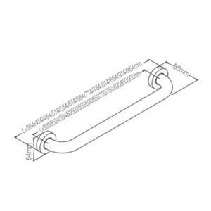 SWIFTHORSE 700*64*88 Elderly Physically Disabled Stainless Steel Chrome Plated Wall-Mounted Grab Bar <strong>Bathtub</strong> <strong>Handle</strong> 661 Lbs - Product Image 2