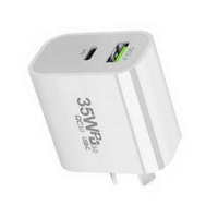 Adaptateur secteur 2 ports PD 35W de haute qualité chargeur USB rapide pour iPhone 12 13 14 15 Pro Max EU US UK Plug 5V3A 8A court-Circuit