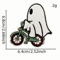 Patchs brodés fantômes mignons en gros, appliques fantômes et citrouilles de dessin animé pour Halloween, pour vêtements, sacs et décoration DIY