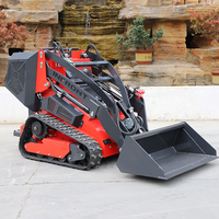PENGIRIMAN GRATIS INFRONT China Track Wheel CE/EPA/EURO 5 Mini Skid Steer Loader Dengan Bucket Trencher Rotary Plow