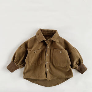Frühjahr Herbst Babykleidung Kleidung Langärmlig braune Jacke Jungen Mädchen Babykleidung Oberteil - Product Image 1