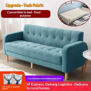 Sofá Cama Plegable Funcional <span class=keywords><strong>de</strong></span> Franela para Apartamentos Pequeños, Dormitorio, Sala <span class=keywords><strong>de</strong></span> Estar y Oficina, para Uso Individual/Doble - Product Image 1