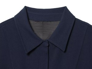 Gaun mini wanita model baru 2026, gaya kasual modis, aksen kerah dan saku, gaun lengan panjang retro nan chic. - Product Image 3