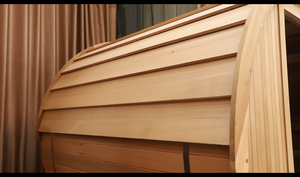 Sauna à vapeur traditionnel sur mesure au design moderne en cèdre rouge massif pour l'extérieur, pièce carrée pour 4 personnes, <span class=keywords><strong>Harvia</strong></span> <span class=keywords><strong>8KW</strong></span>, fenêtres en traversin - Product Image 5