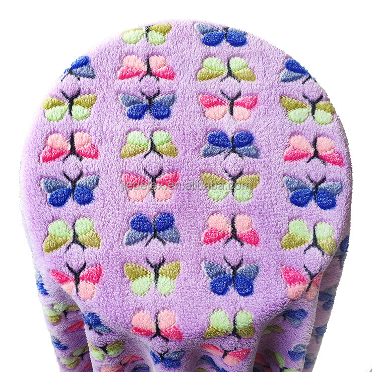 Оптовая продажа средних типов красочных бабочек с двойной стороной Фланелевое Коралловое Флисовое одеяло ткань по двору