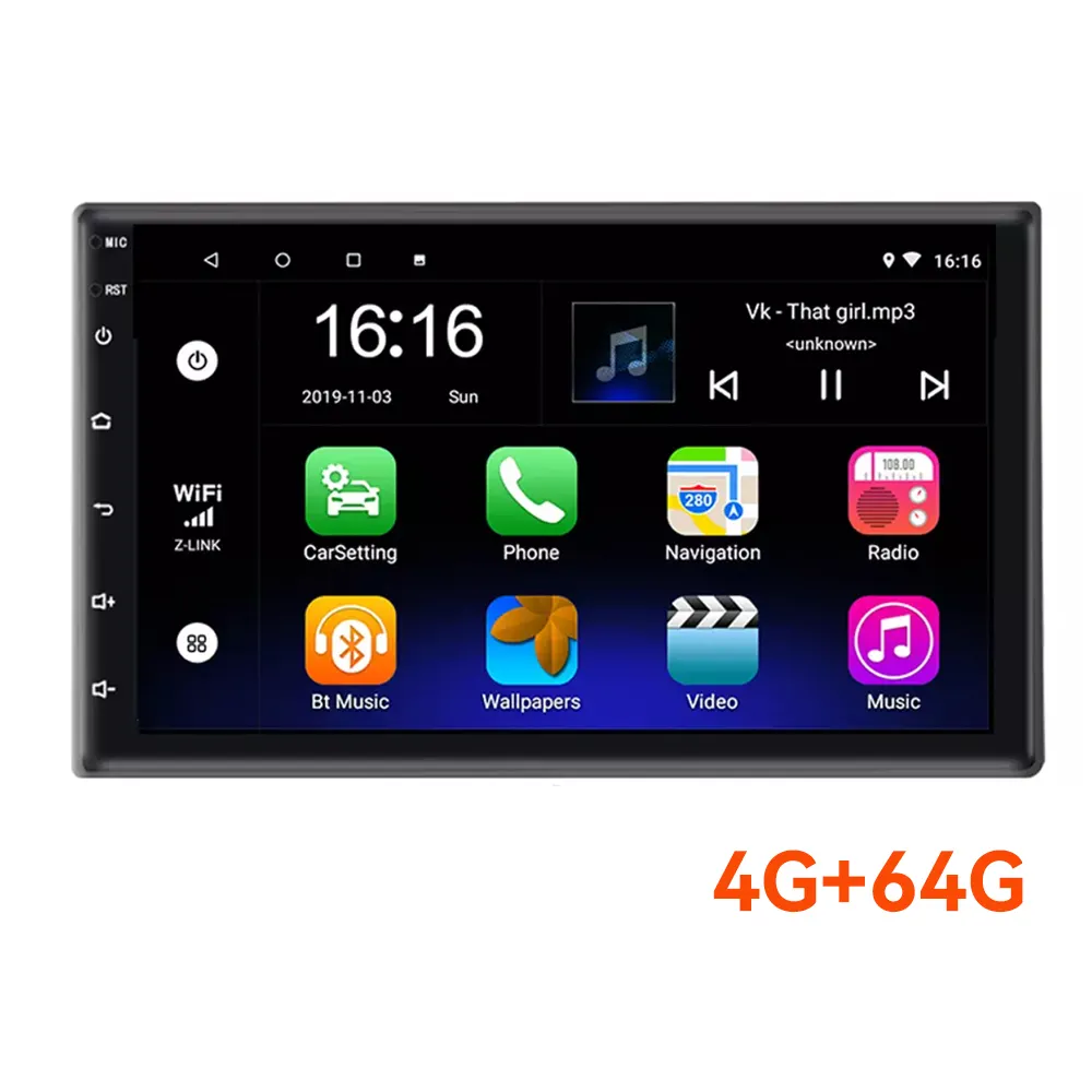 Máy Nghe Nhạc MP5 Kỹ Thuật Số Màn Hình Cảm Ứng 2din Android Máy Nghe Nhạc Đa Phương Tiện 7 Inch Radio Xe Hơi