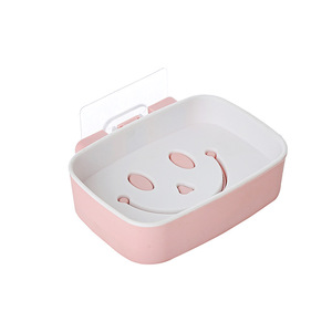 Double Layer Soap Dish Wall Mount Rectangular Plastic Minimalist Design For Bathroom Shower - Product Image 5