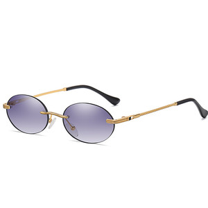 Sunway Eyewear New Arrival Rimless Round Summer Oval Woman Fashion Metal Sun Glasses Sunglasses Women - Product Image 2