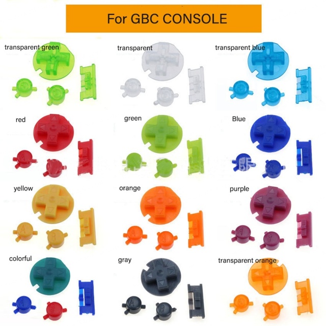 Colorful Replacement Wired Silicone Rubber Conductive Buttons D-Pad High-quality 2cm for Game Boy Color GBC Keypads