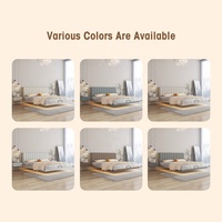 Base de matelas OEM avec base de lit de sommeil léger plate-forme en bois rembourrage en tissu leathaire tête de lit cadres de lit rembourrés en bois