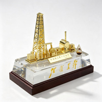 Trofeo de Modelo de Edificio, Personalizado para Graduación, Decoración Metálica de Sobremesa, Grabado, Deportivo, Chapado en Oro, Arte Popular, Soporte para Medallas, Pulido