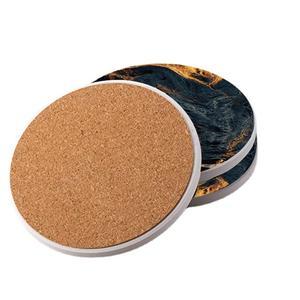 แผ่นรองแก้วเซรามิกแบบกำหนดเอง รูปทรงกลม สีขาว ทำจากโดโลไมต์ ใช้ซ้ำได้ พร้อมโลโก้ สำหรับอุปกรณ์เครื่องดื่มกาแฟ - Product Image 4