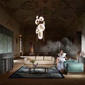 High End deri ışık lüks İtalyan şişme çocuk koltuğu seti mobilya oturma odası Modern hakiki deri kesit kanepe