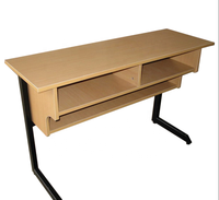 Ensemble de bureau et chaise d'école moderne, écologique, ergonomique et durable pour 2 étudiants à prix abordable