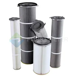 FORST Supply Industrial Cyclone 3 Lugs Flange PE/PTFE Dust Collector Air Filter Cartridge