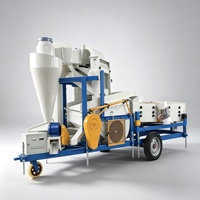 Machine de nettoyage de graines et de céréales combinée pour sorgho, riz, blé, avec décortiqueuse, déstonneuse, séparateur, et équipement de rejet de poussière, moisissures et pailles