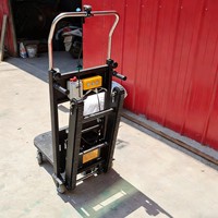 Chariot élévateur électrique portable pour escaliers, plateforme en acier inoxydable, machine à monter les escaliers pour les appareils ménagers, le transport de marchandises, les déménagements d'urgence