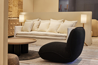 Muebles cómodos para sala de estar relleno de plumas de ganso 9 cojines sofá sofás modernos sofás para sala de estar con algodón y lino