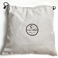 Sac de rangement anti-poussière en tissu de coton à motif personnalisé en forme d'homme avec cordon de serrage et sac à cordon