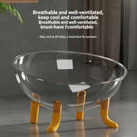 Vente en gros usine : Gamelle transparente en PET pour chat, design capsule spatiale, surélevée et pivotante, utilisable toute l'année, pour petits chiens, type nid d'oiseau en carton