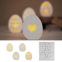 Moule en silicone pour lampe mini-œuf de Pâques Early Riser, pour résine, plâtre, ciment, décoration miroir, bricolage, artisanat de décoration intérieure