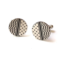 Boutons de manchette Kufiyya palestinien Bijoux faits main Acier inoxydable 316L Boutons de manchette Kufiyya arabe palestinien plaqué or 18 carats