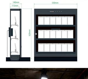 Vitrine moderne en verre blanc pour cartes sportives avec éclairage LED et contrôle de l'humidité pour cartes à collectionner - Product Image 3