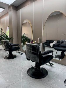 Salon <b>Chair</b> Wholesale Price Luxury Durable Iron Frame Vintage <b>Black</b> Gold Hair Salon Furniture Barber <b>Chair</b> for Men - Product Image 2
