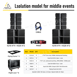 4 Pcs KS28-A Kép <span class=keywords><strong>18</strong></span> <span class=keywords><strong>Inch</strong></span> Loa Siêu Trầm Sống Hiệu Suất Sân Khấu Âm Thanh Thiết Lập Hoạt Động 8 Pcs K210-A 2 Cách 10 <span class=keywords><strong>Inch</strong></span> Dòng Mảng Hệ Thống - Product Image 6