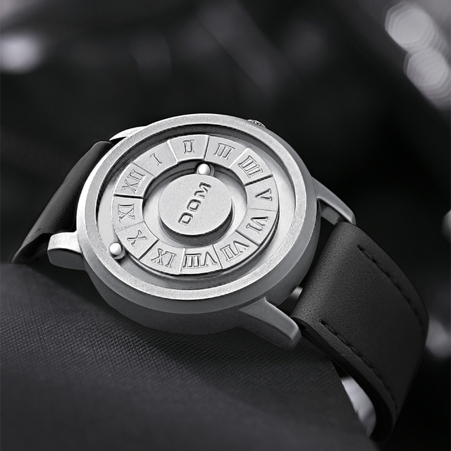 Dom 1345 Fashion Black Men Sports Quartz Simple New Unique Design Watches Reloj Feminino 3atm Waterproof Male's Watch