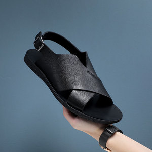 Sandales et Tongs pour Hommes, Zoris, Chaussons, Chaussures de Marche et de Randonnée en Plein Air, Chaussures de Plage, Chaussures de Sport en Cuir, Basses, Respirantes, Faites à la Main - Product Image 4