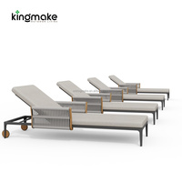 Ensemble de mobilier d'extérieur à prix d'usine, lit de soleil imperméable, chaise longue de piscine pour hôtel, chaise longue de plage en rotin pour extérieur