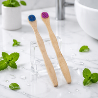 Grattoir à langue en bambou biologique avec double bord ergonomique, écologique, sans plastique, zéro déchet, haleine fraîche, certifié ISO CE